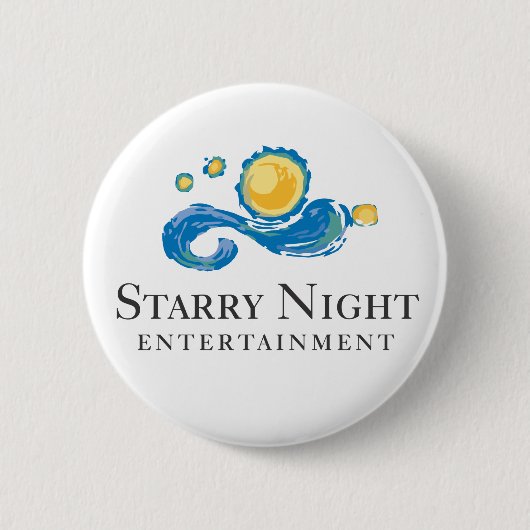 Sternenklare Nachtlogo-Knopf Button (Vorderseite)