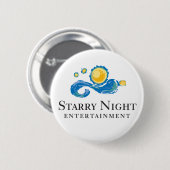 Sternenklare Nachtlogo-Knopf Button (Vorne & Hinten)