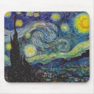 Sternenklare Nachtmausunterlage Van Gogh Mousepad