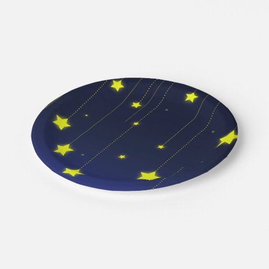 Sternenklare NachtPappteller Pappteller (Schrägansicht)
