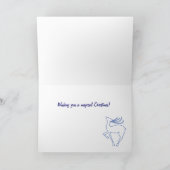 Sternenklare Nachtren Feiertagskarte (Innenseite)