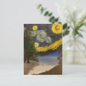 Sternenklare Nachts-Postkarte Feiertagspostkarte (Stehend Vorderseite)