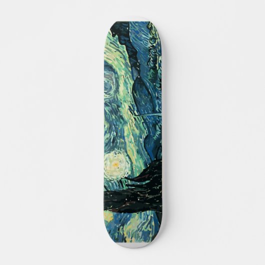 Sternenklare Nachtvektor Van Gogh Skateboard (Vorne)
