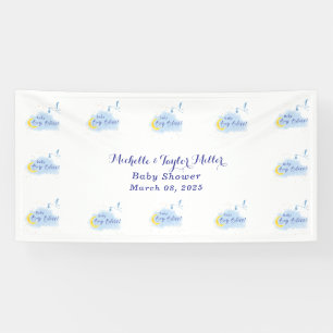 Sternenklarer Baby-Jungen-Glück Storch-Spezial-Lie Banner