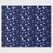 Sternenklarer Feiertag Geschenkpapier (Flach)