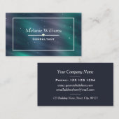 Sternenklarer Himmels-kosmischer eleganter Rahmen Visitenkarte (Vorne/Hinten)