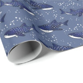 Sternenklarer Walhai (dunkel) Geschenkpapier (Rolleneckpunkt)