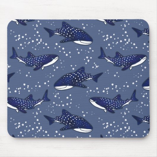 Sternenklarer Walhai (dunkel) Mousepad (Vorne)