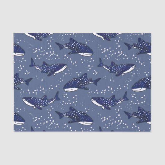 Sternenklarer Walhai (dunkel) Seidenpapier (Vorderseite)