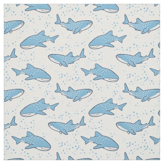 Sternenklarer Walhai (Licht) Stoff (Muster)