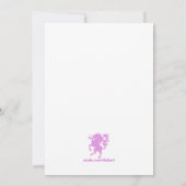 Sternenklares Einhorn Einladung (Rückseite)