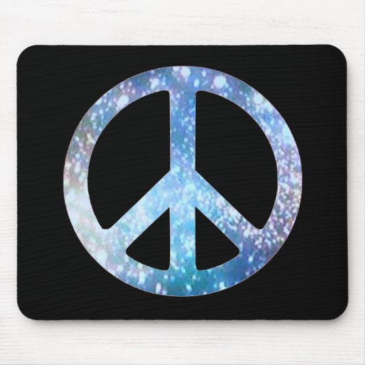 Sternenklares Friedenszeichen Mousepad (Vorne)