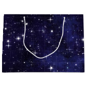 Sternenklares Himmels-Gitter Große Geschenktüte (Vorderseite)