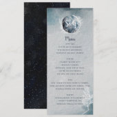 Sternenklares Moonlit Menükarte (Vorne/Hinten)