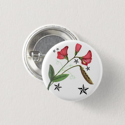 Sternenklares sweetpea button (Vorne & Hinten)