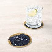 Sternenkonstellation Andromeda Runder Pappuntersetzer (Vor Ort)