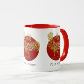 Sternenkonstellation des chinesischen Zodiac-Horos Tasse (VorderseiteRechts)