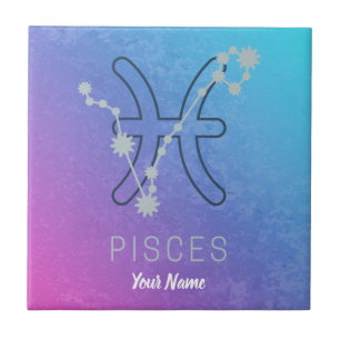 Sternenkonstellation Pisces Zodiac Sign Horoskop Fliese