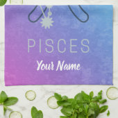 Sternenkonstellation Pisces Zodiac Sign Horoskop Geschirrtuch (Gefaltet)