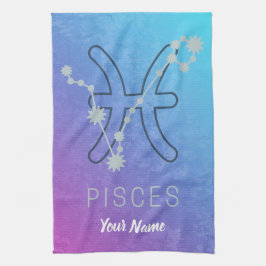 Sternenkonstellation Pisces Zodiac Sign Horoskop Geschirrtuch