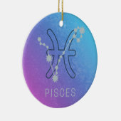 Sternenkonstellation Pisces Zodiac Sign Horoskop Keramik Ornament (Rechts)