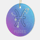 Sternenkonstellation Pisces Zodiac Sign Horoskop Keramik Ornament (Links)