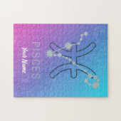 Sternenkonstellation Pisces Zodiac Sign Horoskop Puzzle (Horizontal)