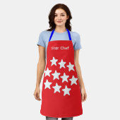 Sternenküchenchef Blaue Gurte Schürze (Getragen)
