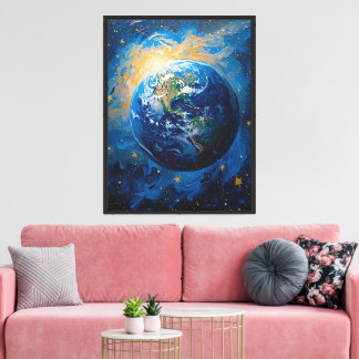 Sternenkundige Erde Impressionistische Leinwand
