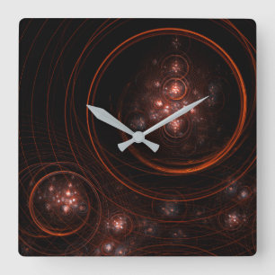Sternenlicht Abstract Art Quadrat Quadratische Wanduhr