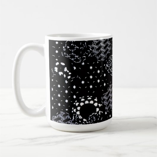 Sternenlicht-Siebdruck-Kolbendesign Kaffeetasse (Links)
