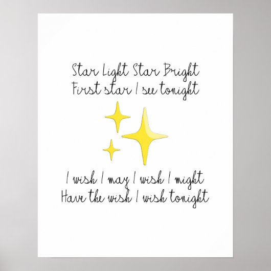 Sternenlicht Sternenhell Poster (Vorne)