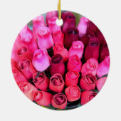 Sternenlilie und Rosenbukett Keramik Ornament (Hinten)