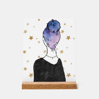 Sternenmädchen-Schild Acrylschild