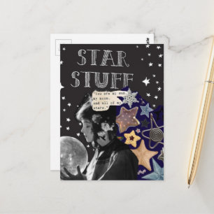 Sternenmaterial Magische Frau Collage Postkarte