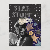 Sternenmaterial Magische Frau Collage Postkarte (Vorderseite)