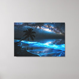 Sternenmeer Biolumineszenz - Vaadhoo Malediven  Leinwanddruck
