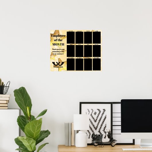 Sternenmitarbeiter des Monats Foto-Display Poster (Heimbüro)