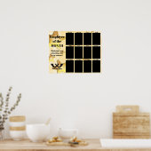 Sternenmitarbeiter des Monats Foto-Display Poster (Küche)