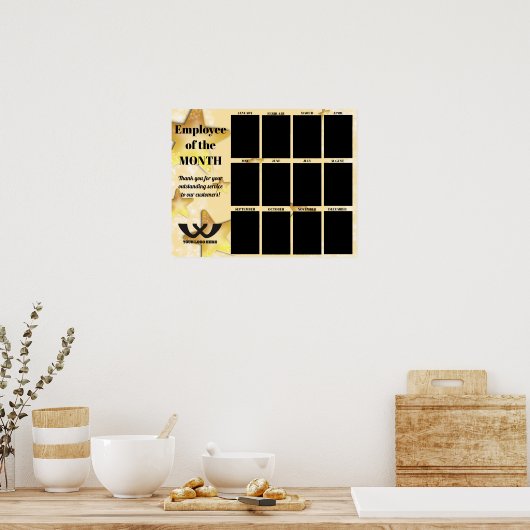 Sternenmitarbeiter des Monats Foto-Display Poster (Küche)