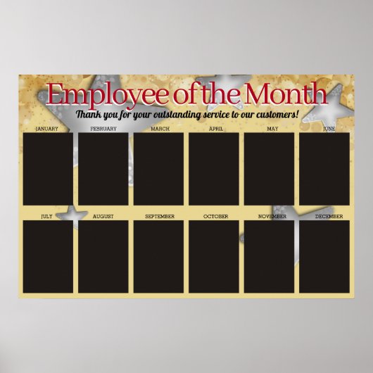 Sternenmitarbeiter des Monats Foto-Display Poster (Vorne)