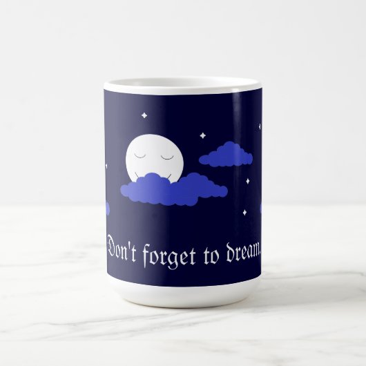 Sternenmond mit Wolken:  Dunkelblau Kaffeetasse (Mittel)
