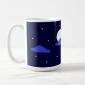 Sternenmond mit Wolken:  Dunkelblau Kaffeetasse (Links)