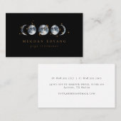 Sternenmond-Phase| Schwarz Visitenkarte (Vorne/Hinten)