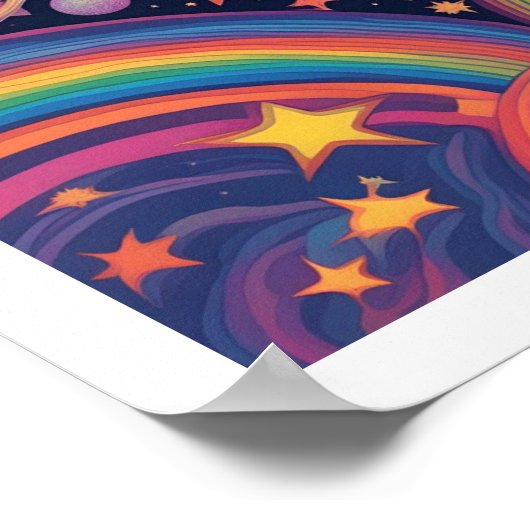 Sternenmonde und Regenbows Poster (Ecke)