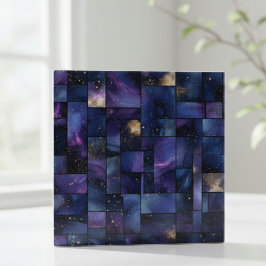 Sternenmosaik der Galaxie um Mitternacht Fliese
