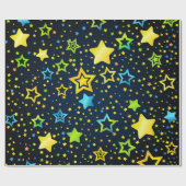 Sternenmuster Geschenkpapier (Flach)