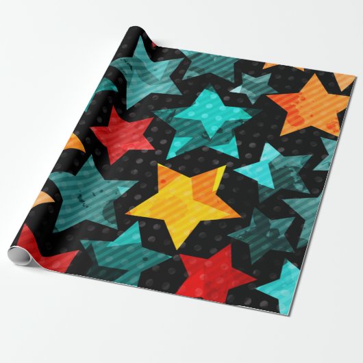 Sternenmuster Geschenkpapier (Ungerollt)