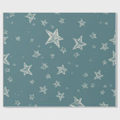 Sternenmuster Geschenkpapier (Flach)