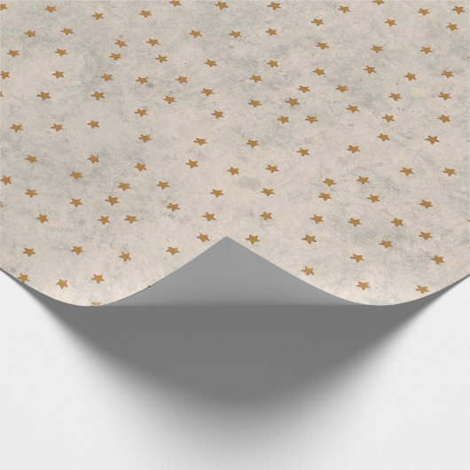 Sternenmuster-Geschenkpapier mit Gold Geschenkpapier (Ecke)